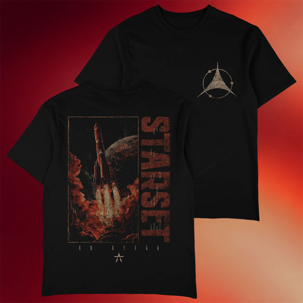 Starset Merch AD Astra Rocket T-Shirt Starset Shirt Gift Ideas For Rock Band Fans