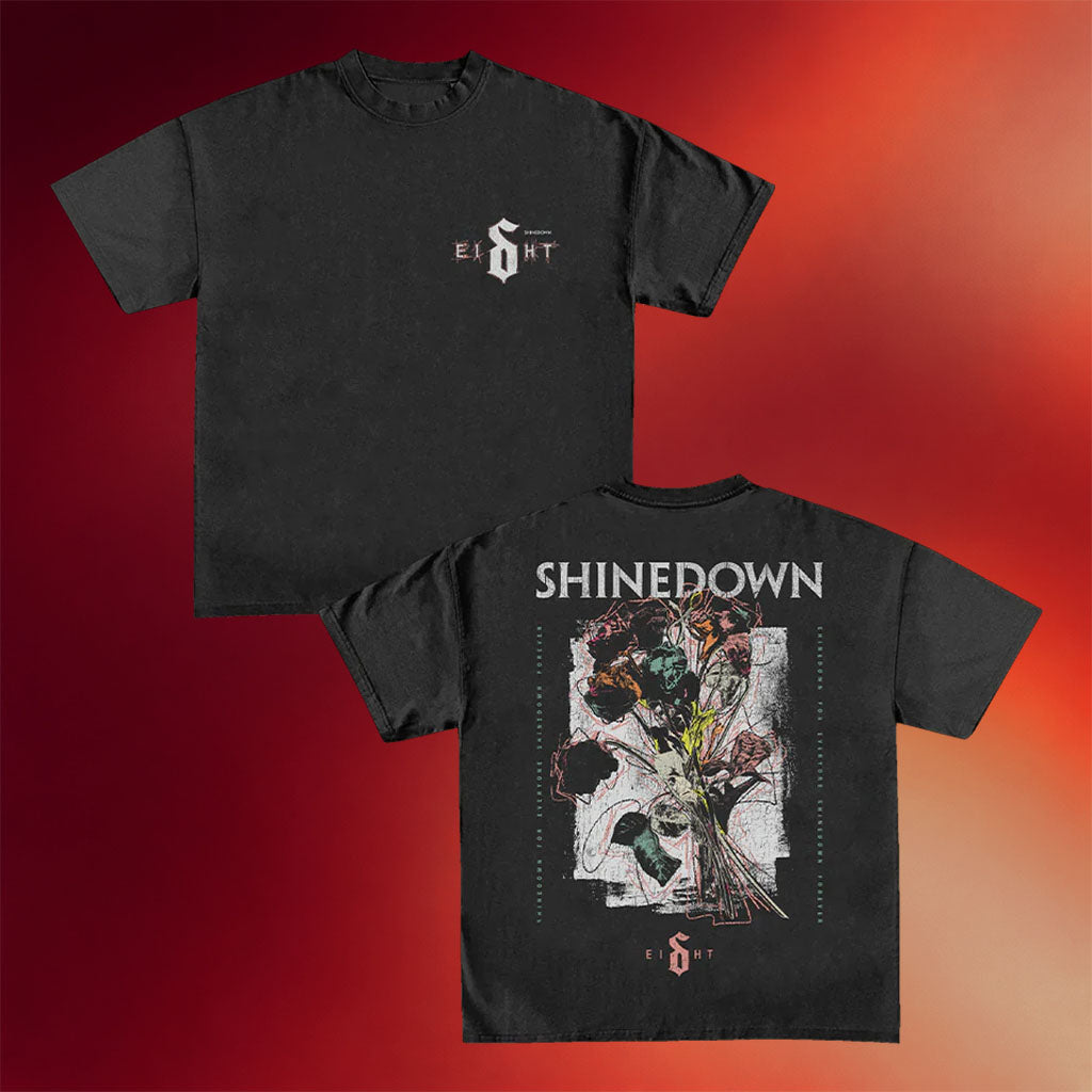 Shinedown Merch 2026 EI8HT Forever T-Shirt Shinedown Shirt Gifts For Rock Band Fans