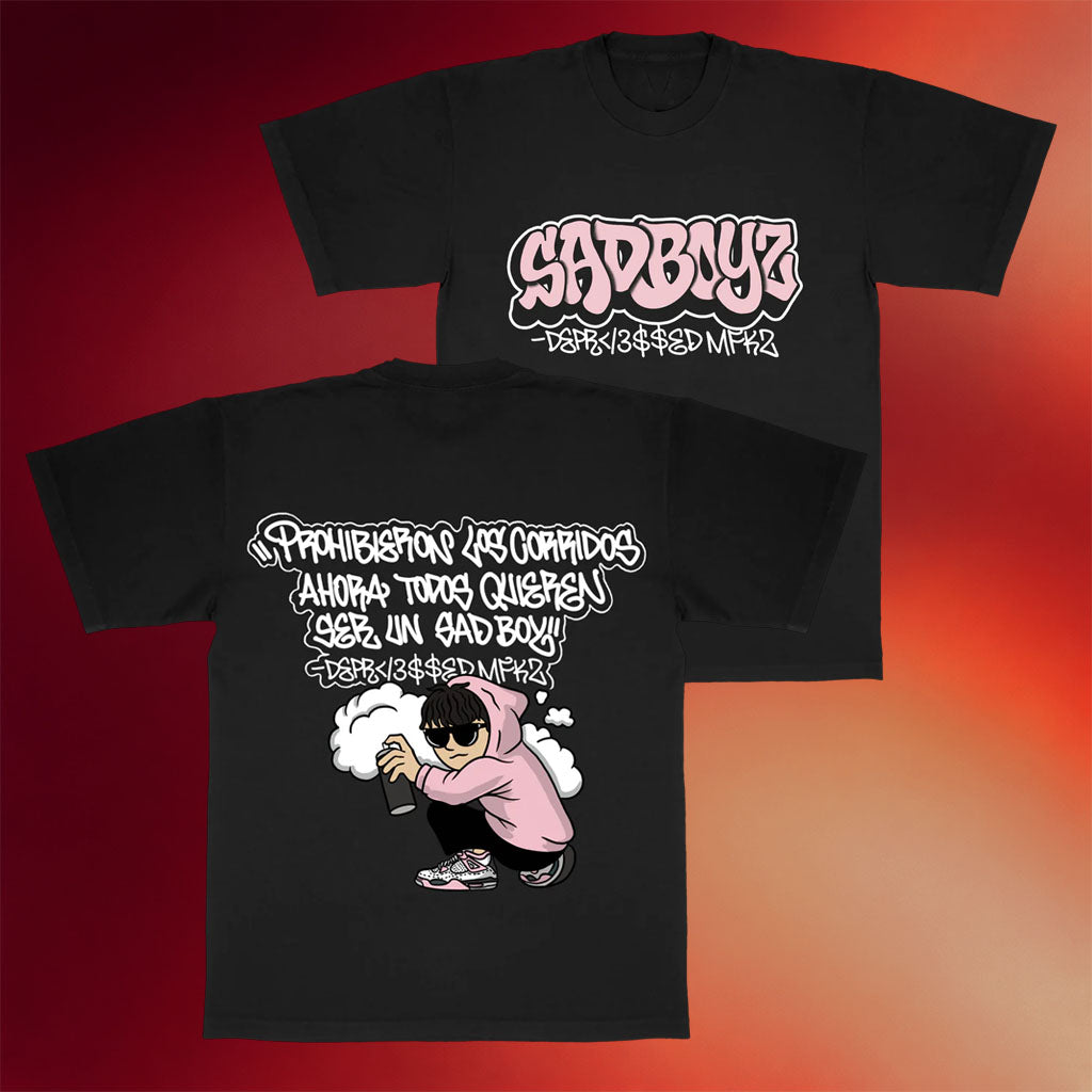 Sad Boyz Merch 2026 Graffiti T-Shirt Black Birthday Gift For Brother In Law