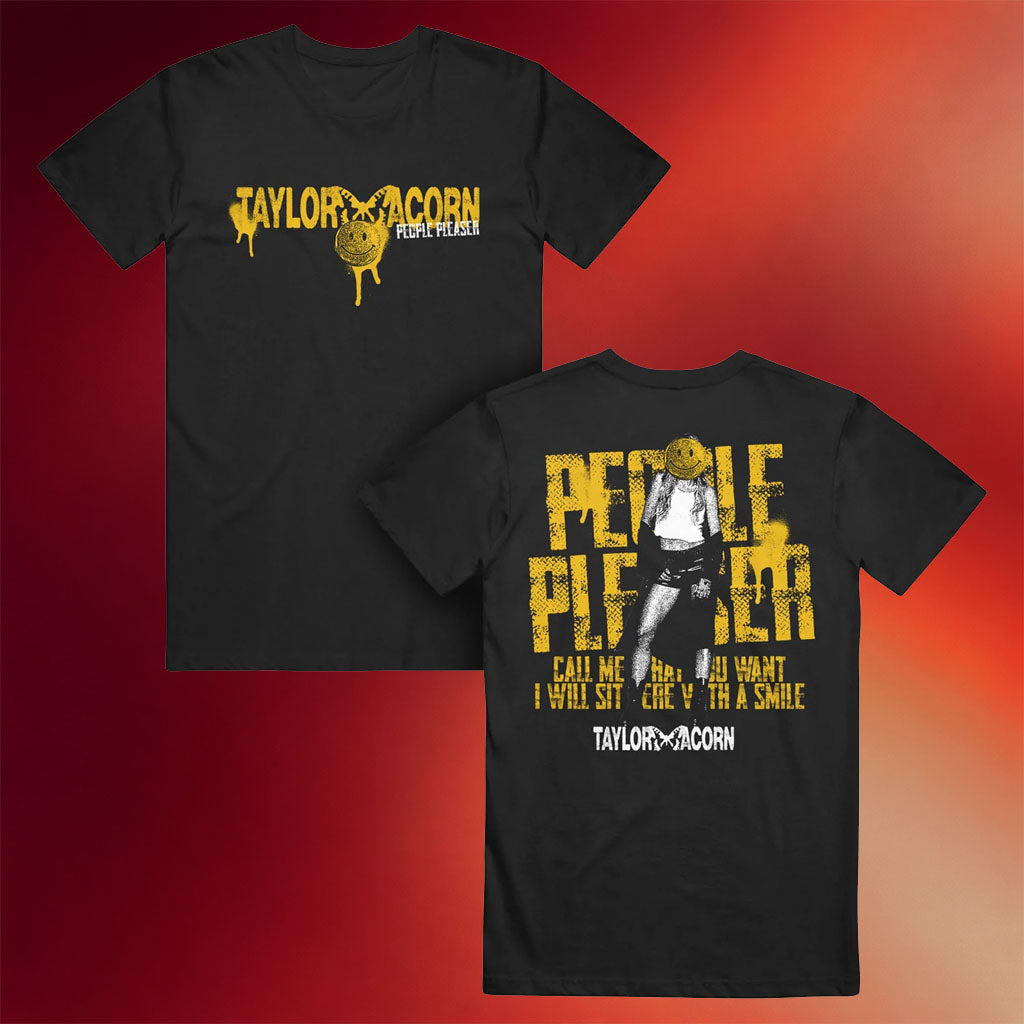 Taylor Acorn Merch 2026 People Pleaser Black T-Shirt Cool Gifts For Music Lovers