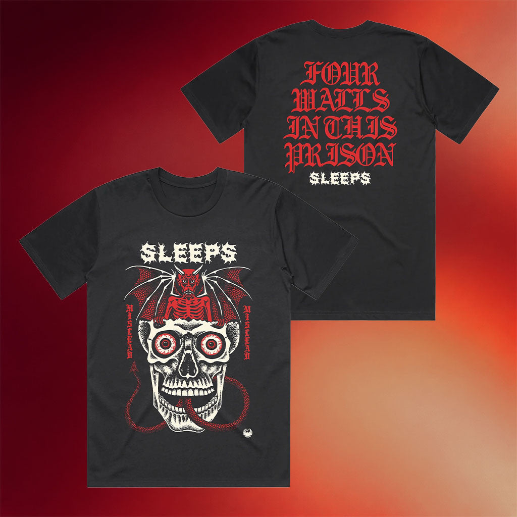 While She Sleeps Merch Four Walls Prison T-Shirt WSS Gifts For Band Fans