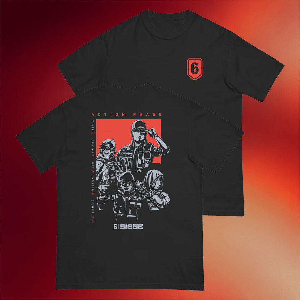 Tom Clancy_s Rainbow Six Siege Merch 2026 Six Siege Action Phase T-Shirt Gifts For Gamers