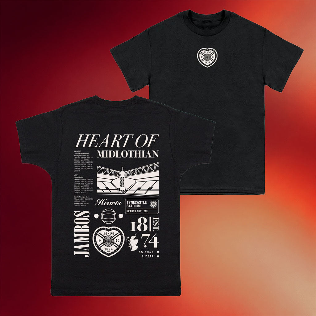 The Terrace Merch Hearts Iconic Collection T-Shirt Black Birthday Present For Husband