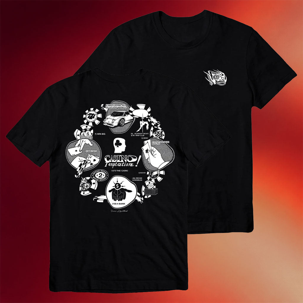 Vanoss Merch Spend Money T-Shirt Black Casino Temptation Shirts Gifts For Brothers