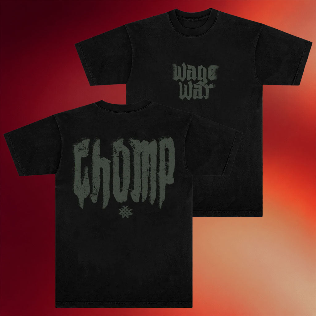 Wage War Merch 2026 Chomp T-Shirt Black Cool Gifts For Music Lovers
