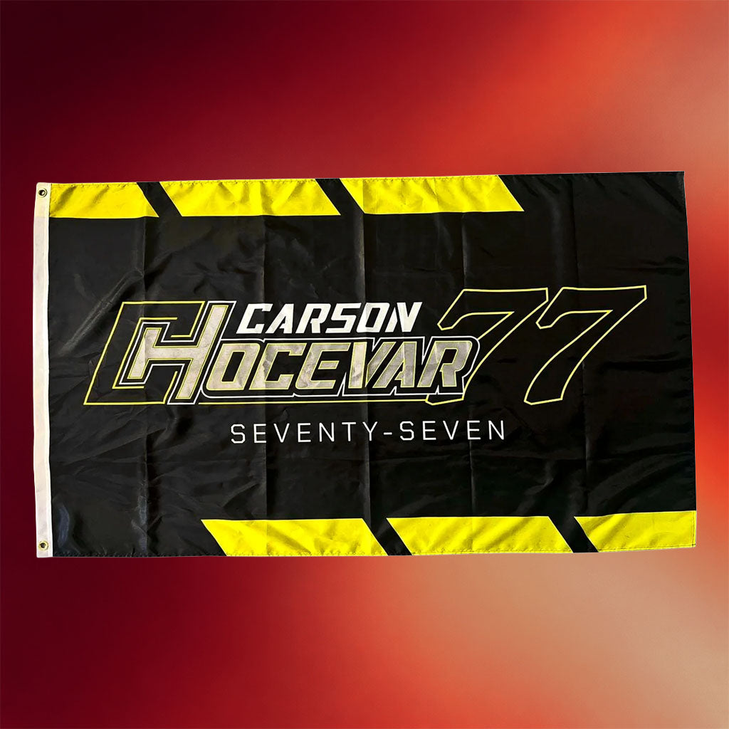 Carson Hocevar Merch 2026 Carson Hocevar 77 Flag Indoor Outdoor Decor Gifts For Nascar Fans