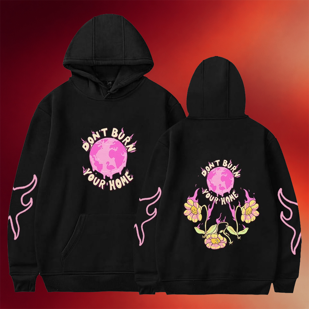 Flim Flam Merch Flim Flam Flamingo Hoodie Don_t Burn Your Home Hoodie Gifts For Her