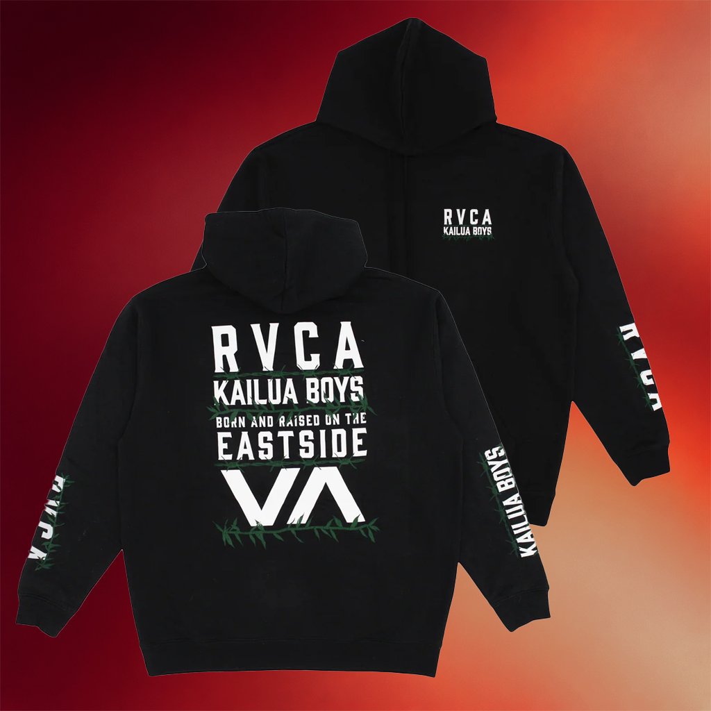 Island Snow Storm Merch RVCA Kailua Boys Barbed Hoodie Birthday Present For Husband