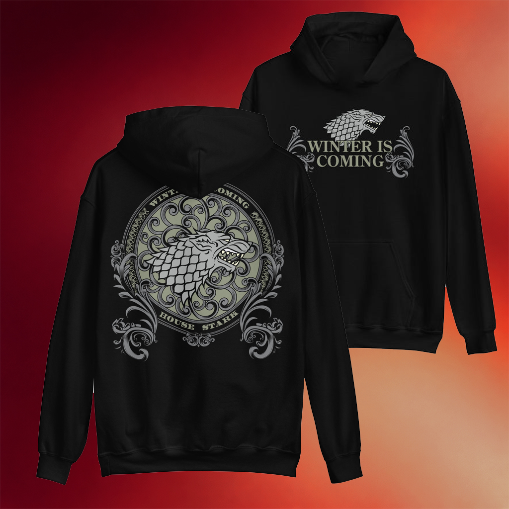 WB Shop Merch Game Of Thrones Winter Is Coming Hoodie Warner Bros Merchandise Gifts For Him