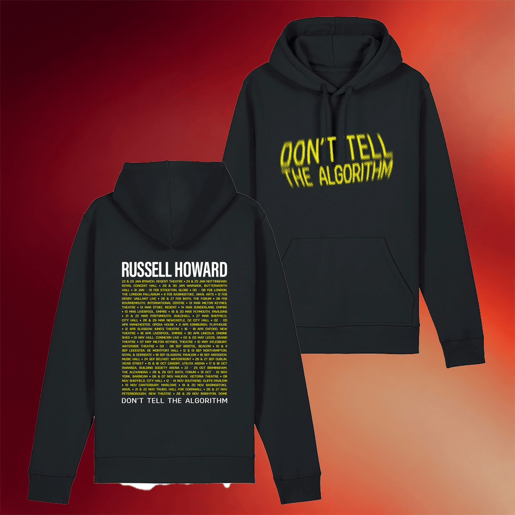 Russell Howard Shore Merch Russell Howard Tour Hoodie Don_t Tell The Algorithm Hoodie Gifts