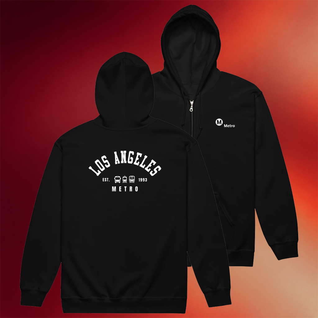 LA Metro Merch 2026 Los Angeles Metro Est 1993 Zip Hoodie Black Best Gifts For Brothers