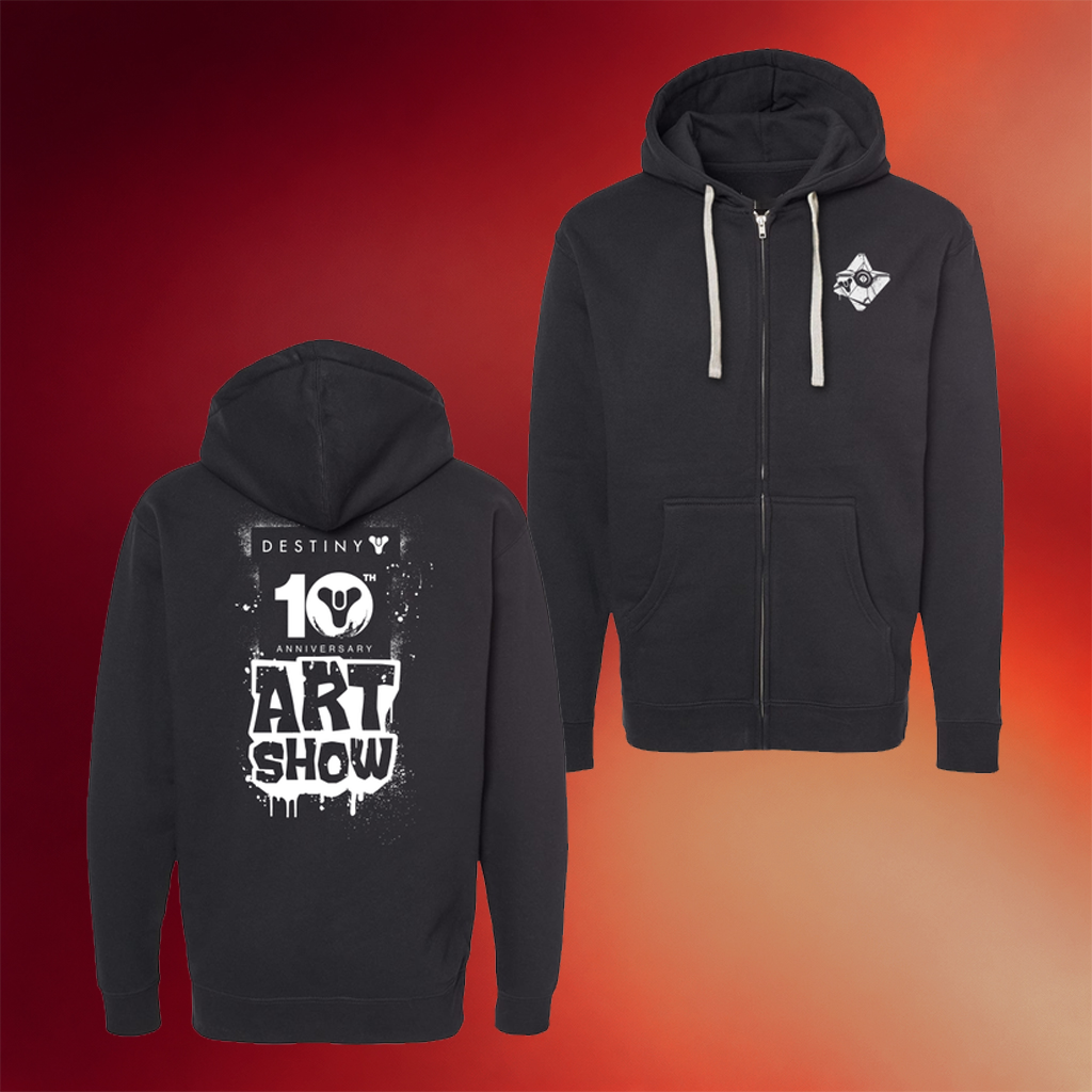 Destiny 2 Merch 2026 Destiny 10 Year Art Show Zip Hoodie Good Father_s Day Gifts