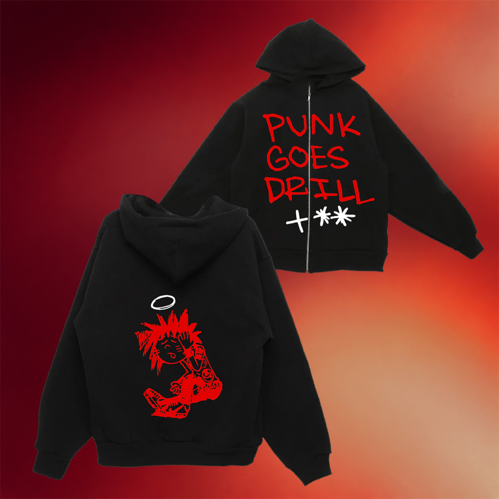 Roc Nation Merch 2026 Polo Perks Punk Goes Drill 5 Years Strong Zip Hoodie Black Fan Merch