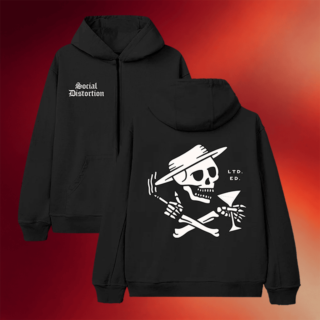 Social Distortion Merch 2026 Crossed Skelly Zip Hoodie Presents For Music Lovers