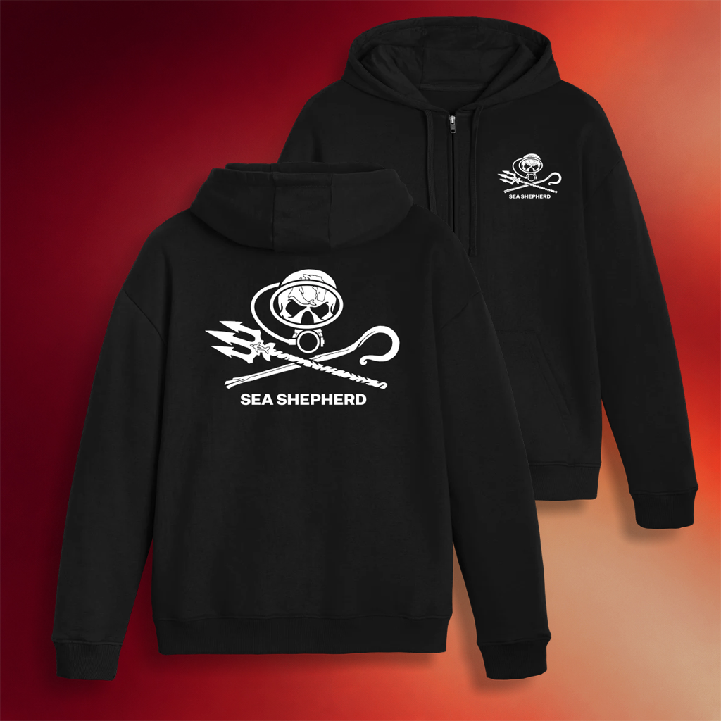Sea Shepherd Merch 2026 Dive Zip Hoodie Black Gifts Ideas For Ocean Lover_