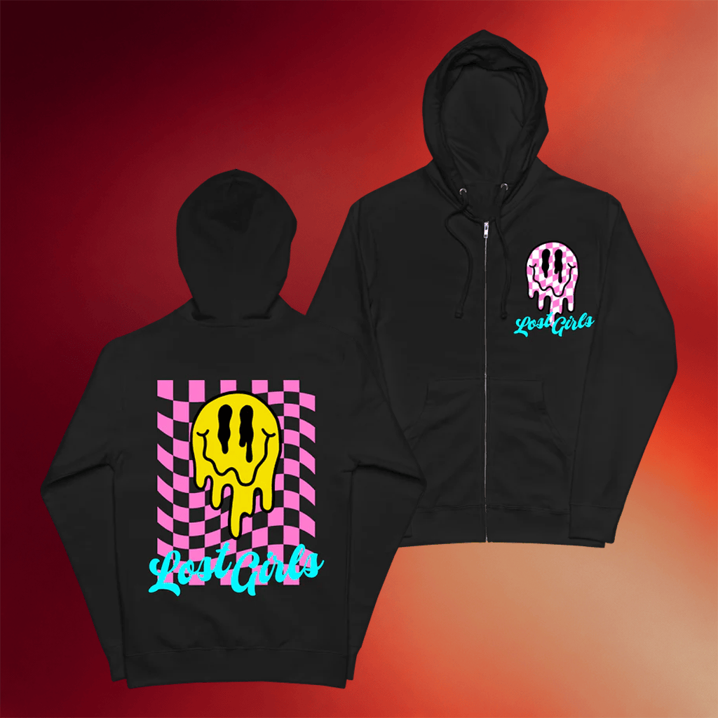 Nova Rockafeller Merch 2026 Lost Girls Checkered Zip Hoodie Presents For Music Lovers