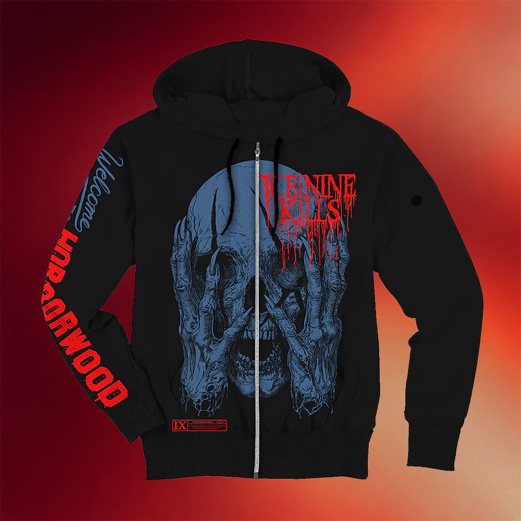 Ice Nine Kills Merch Welcome To Horrorwood Zip Hoodie Ice Nine Kills Hoodie Gifts For Brother