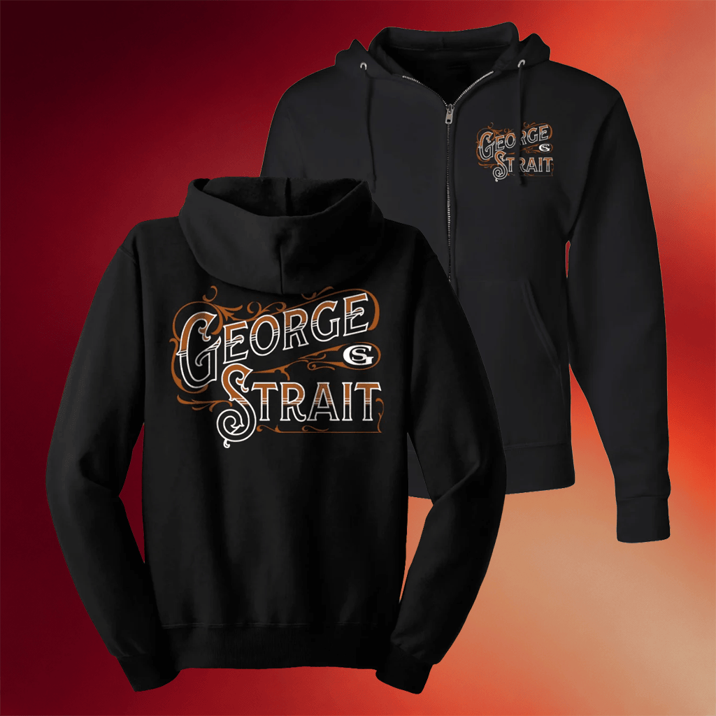 George Strait Merch 2026 George Strait Zip Hoodie Black Gifts Ideas For Country Music Fans