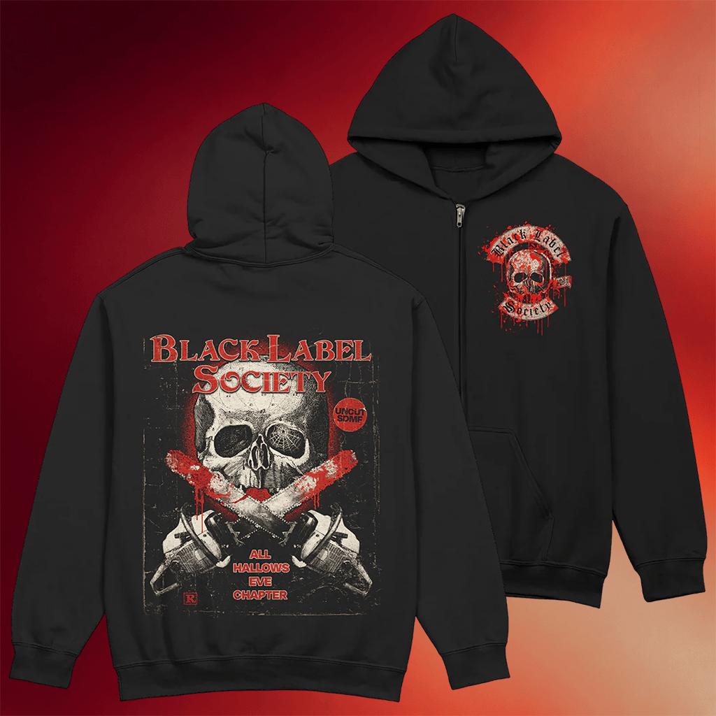 Black Label Society Merch All Hallows Eve Zip Hoodie Bloody BLS Hoodie Gifts For Boyfriend
