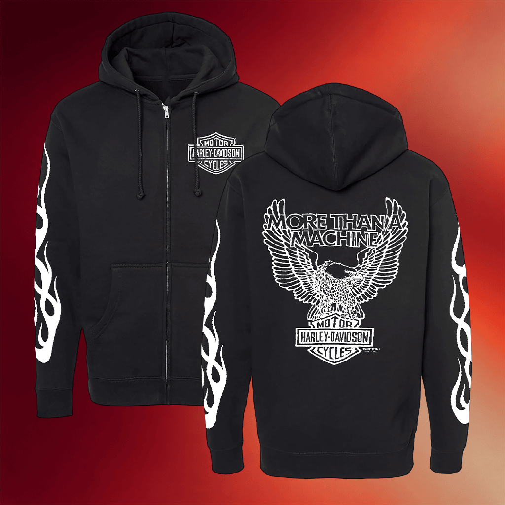 Beyond Human Merch Harley Davidson More Than A Machine Zip Hoodie Gifts For Motorcycle Lovers