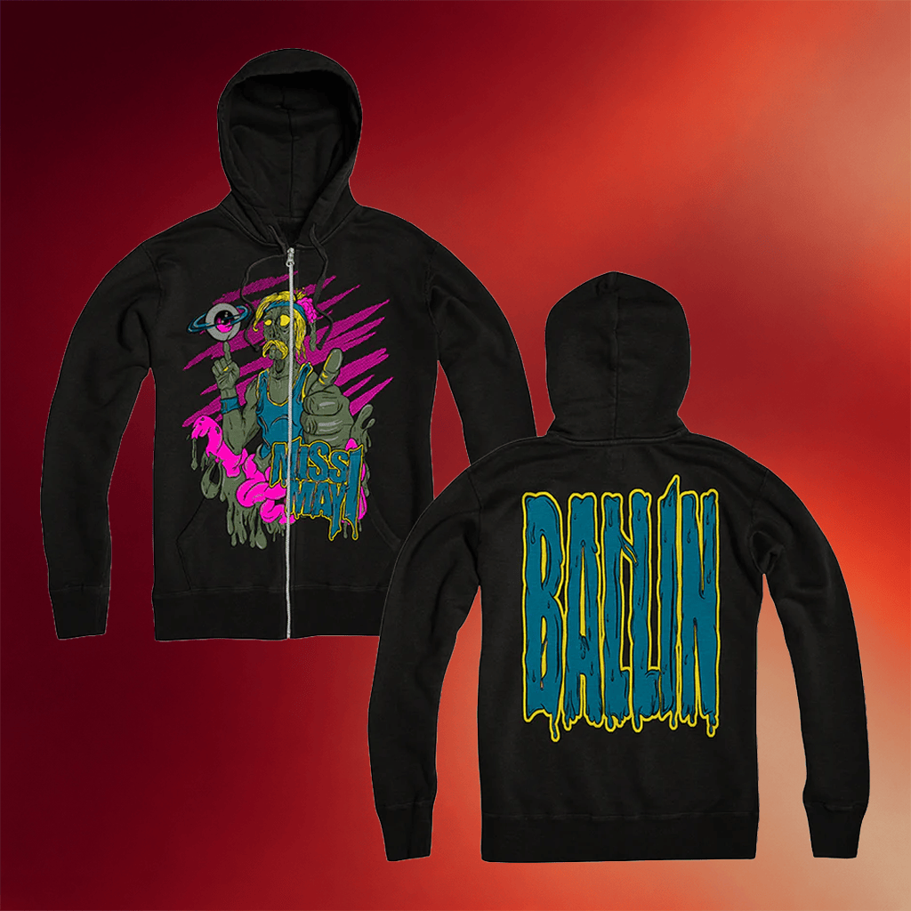 Miss May I Merch 2026 Ballin_ Black Zip Hoodie Birthday Gifts For Music Lovers