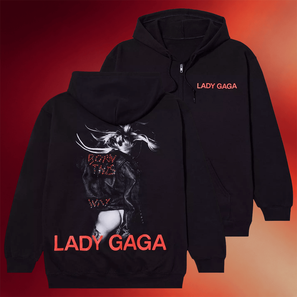 Lady Gaga Merch Lady Gaga Born This Way Zip Hoodie Presents For Music Lovers