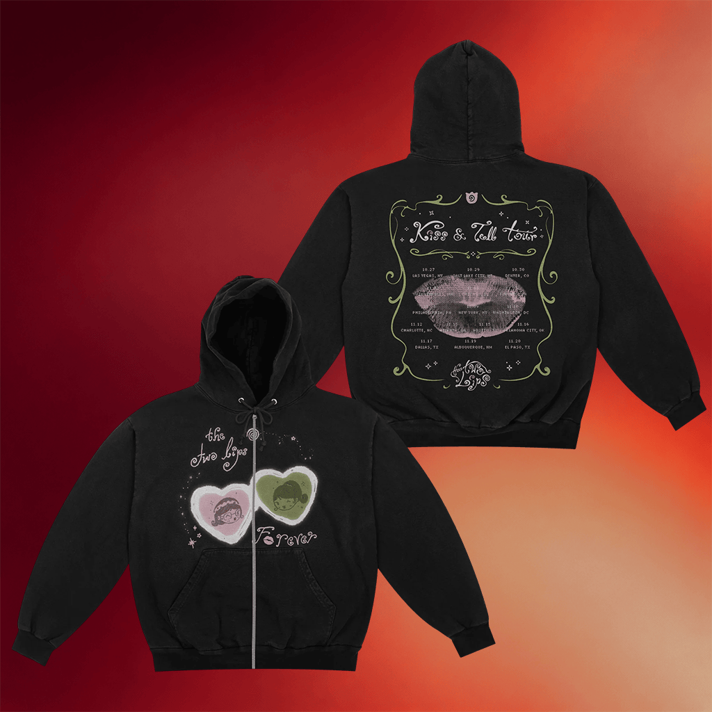 The Two Lips Merch The Two Lips Tour Black Zip Up Hoodie Gifts For Pop Duo Fans