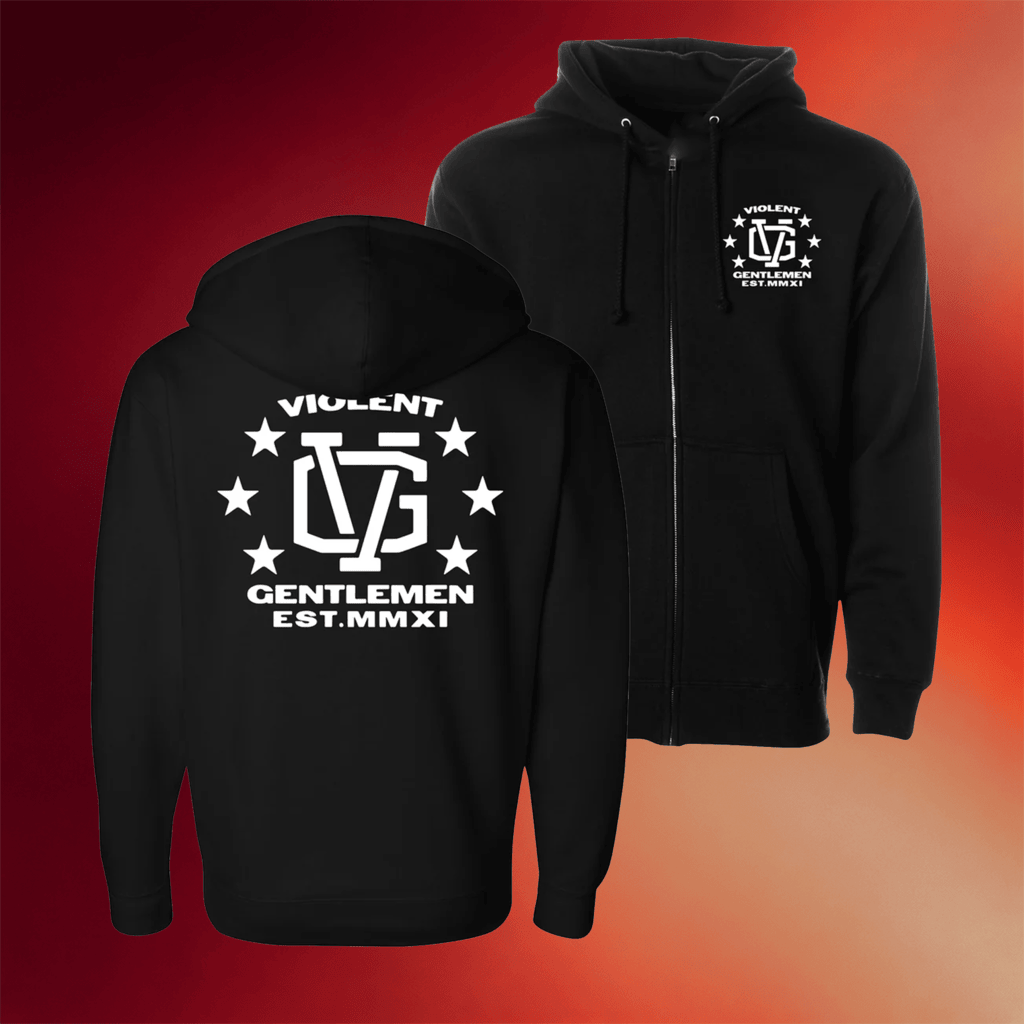 Violent Gentlemen Merch Workshop Black Zip Hoodie Birthday Gift Ideas For Son