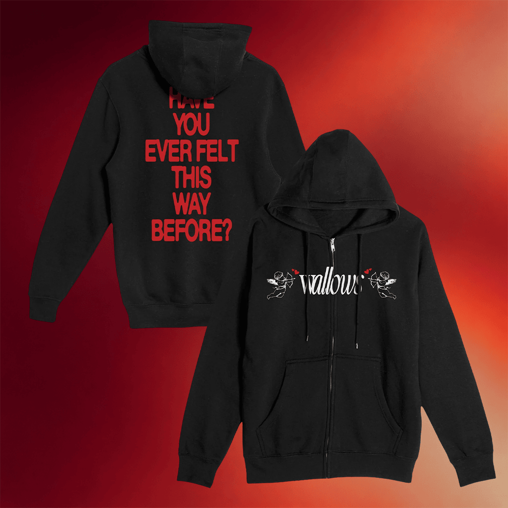 Wallows Merch Wallows Angel Zip Hoodie Black Birthday Gifts For Wife