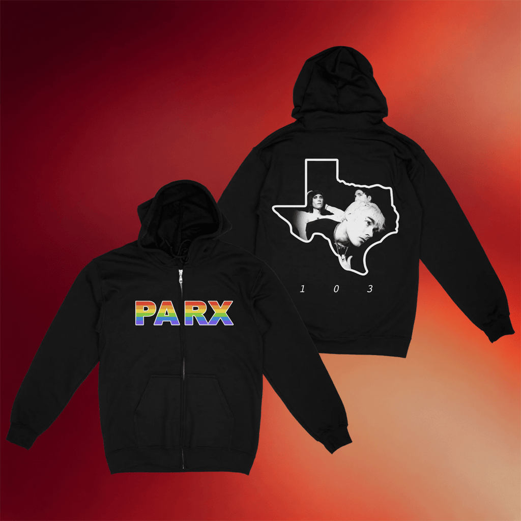 Waterparks Merch 2026 Rainbow Parx Houston TX ZIp Hoodie Waterparks Band Merch