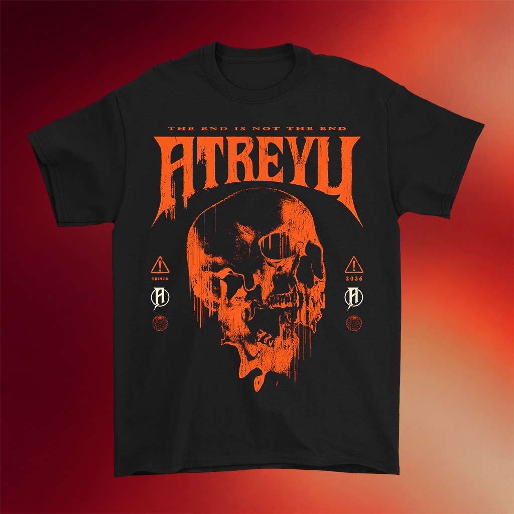 Allotment Merch 2026 Melting Skull T-Shirt The End Is Not The End ATREYU Shirt Gifts For Him