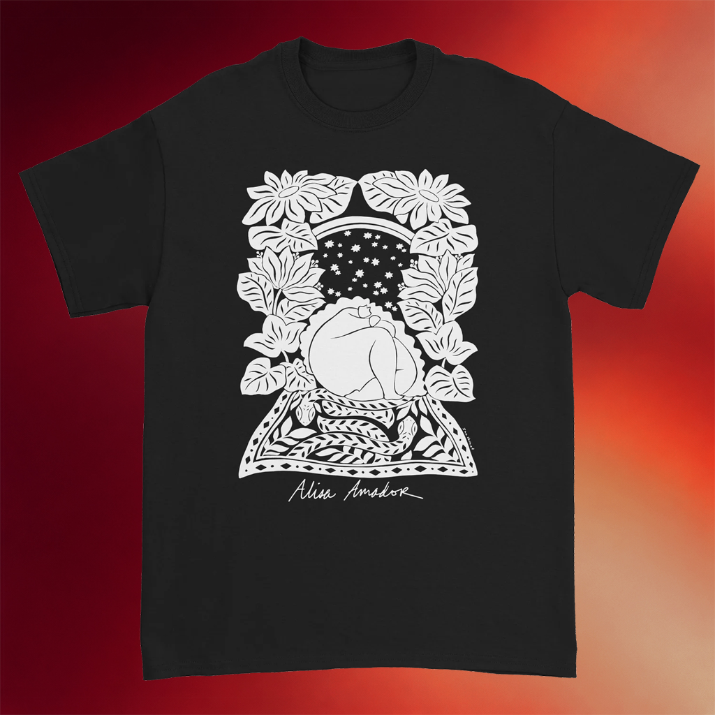 Alisa Amador Merch 2026 Flower T-Shirt Black Alisa Amador Shirts Cool Gifts For Music Lovers