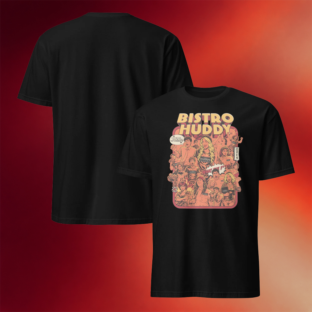 Bistro Huddy Merch 2026 Bistro Huddy Full Staff T-Shirt Black Gifts Ideas For Friends