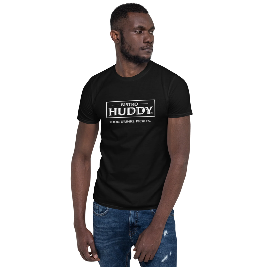 Bistro Huddy Merch 2026 Bistro Huddy Food Drinks Pickles T-Shirt Gifts For Dudes
