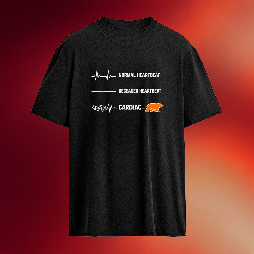 Chicago Bears Normal Heartbeat Deceased Heartbeat Cardiac T-Shirt Football Themed Gifts