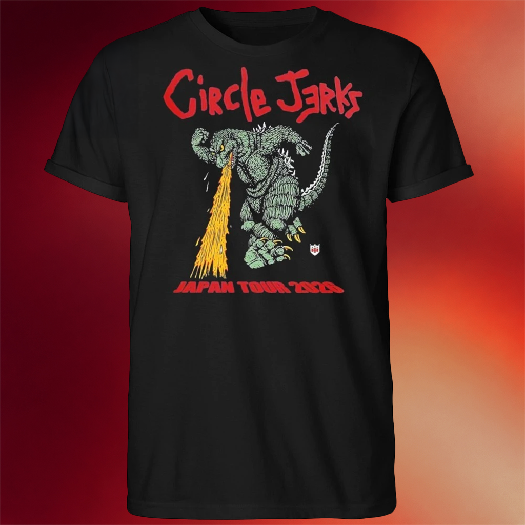Circle Jerks Japan Tour 2026 Merch Godzilla With Dates Shirt Circle Jerks Merch Fans Gifts