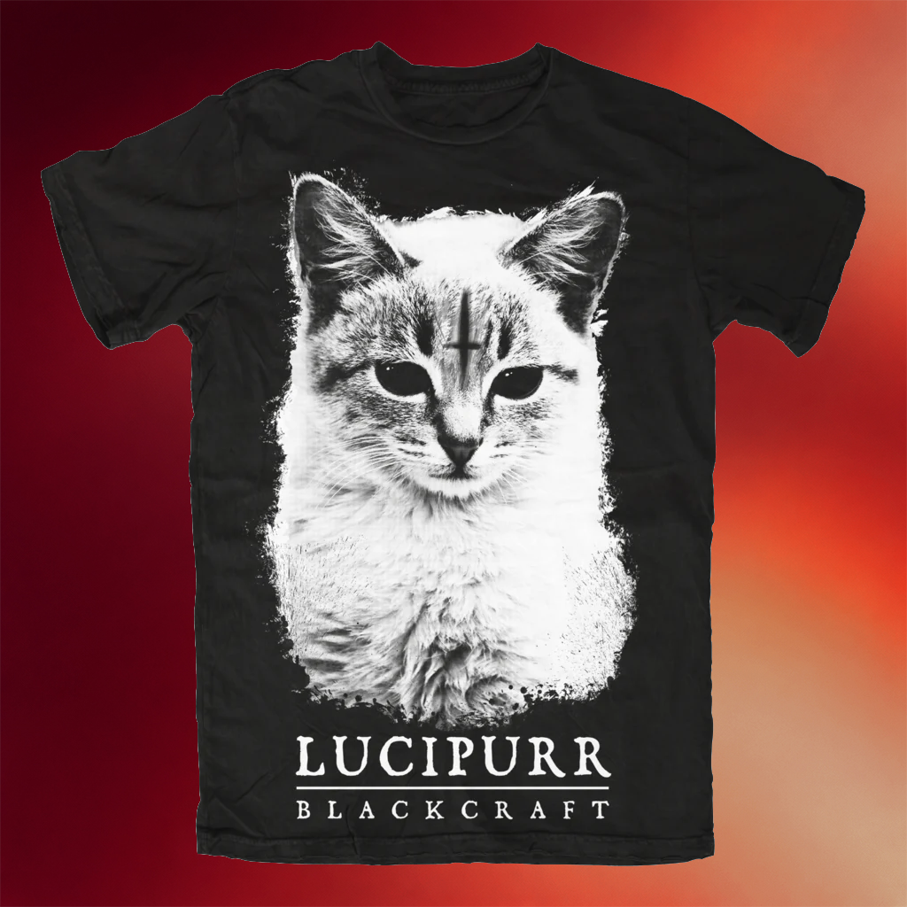 Blackcraft Clothing Merch 2026 Lucipurr T-Shirt Cat Lover Shirt Gifts For Sisters