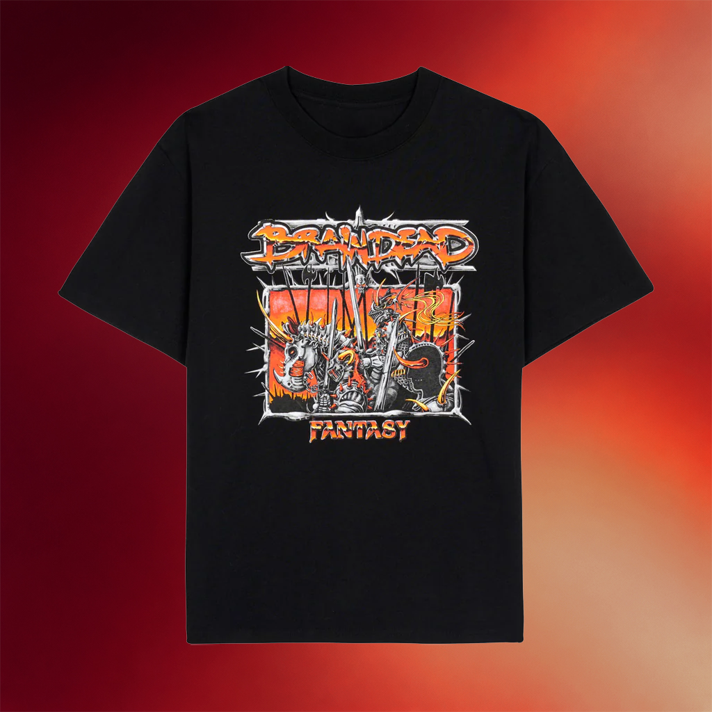 Brain Dead Merch 2026 Fantasy Games Gomze Knight T-Shirt Black Brain Dead Shirt Gifts