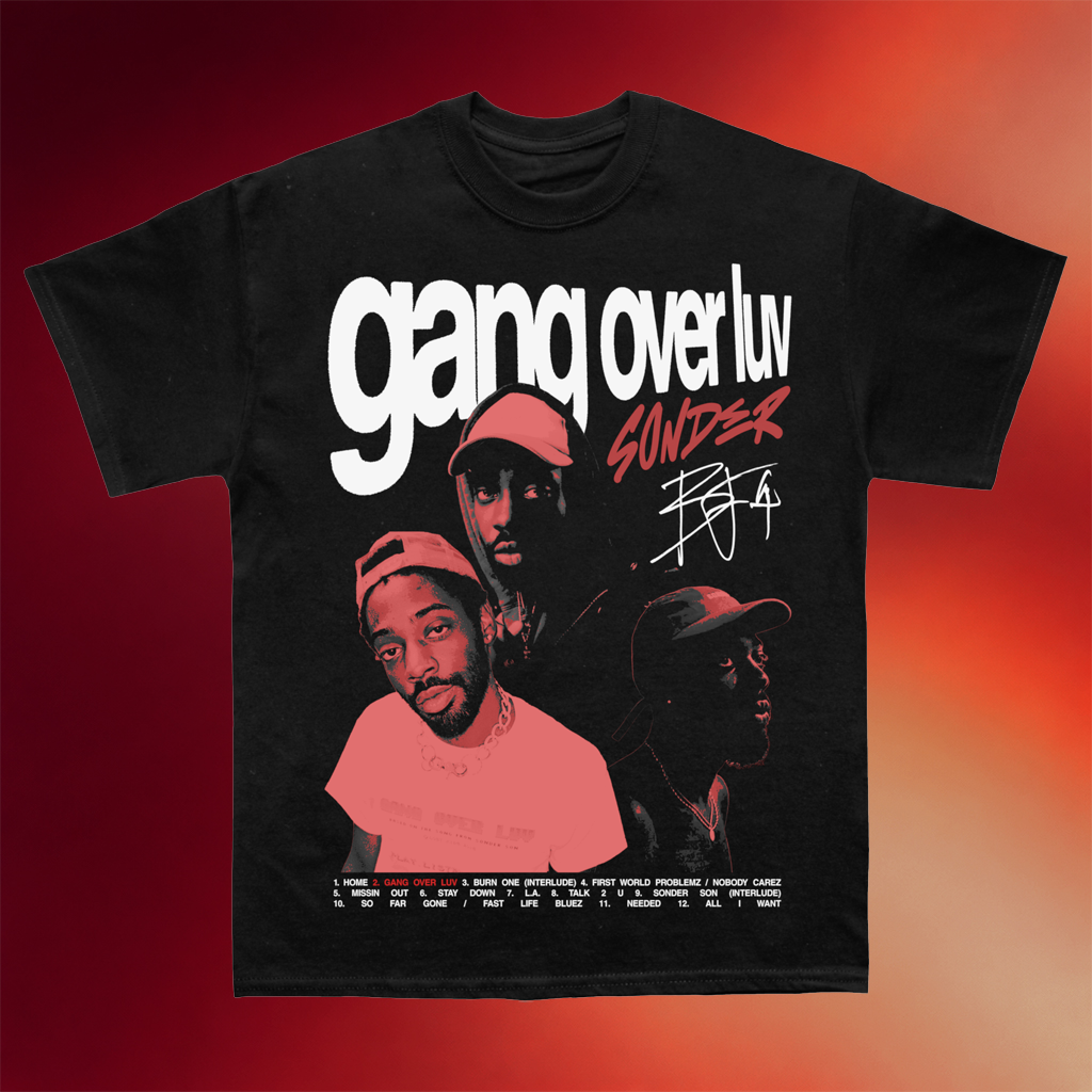 Brent Faiyaz Merch Brent Faiyaz Sonder Gang Over Luv T-Shirt Gifts For Music Enthusiasts