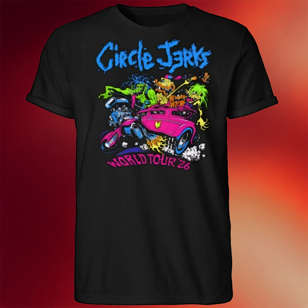 Circle Jerks Pizza Hot Rod 2026 World Tour Shirt Circle Jerks Merch Gifts For Music Fans