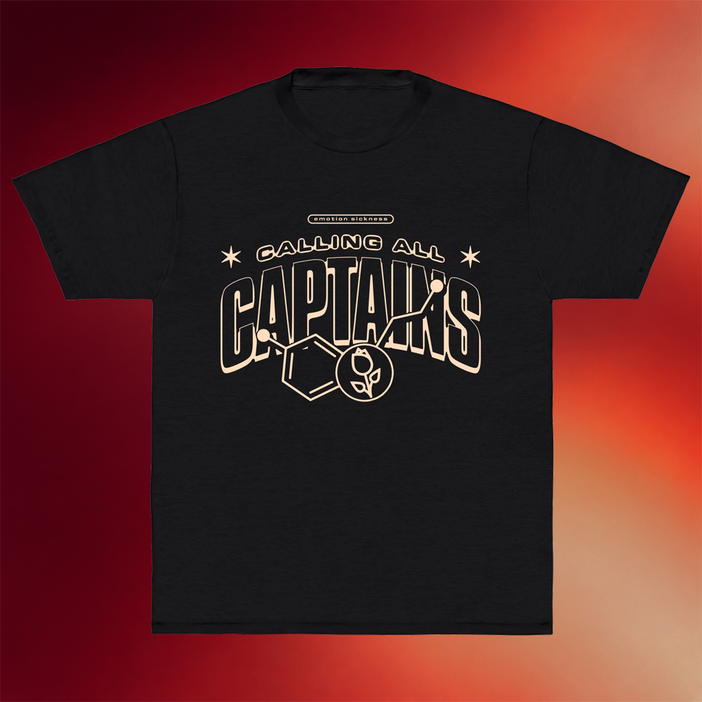 Calling All Captains Merch 2026 Arch Cream T-Shirt Black Presents For Music Lovers