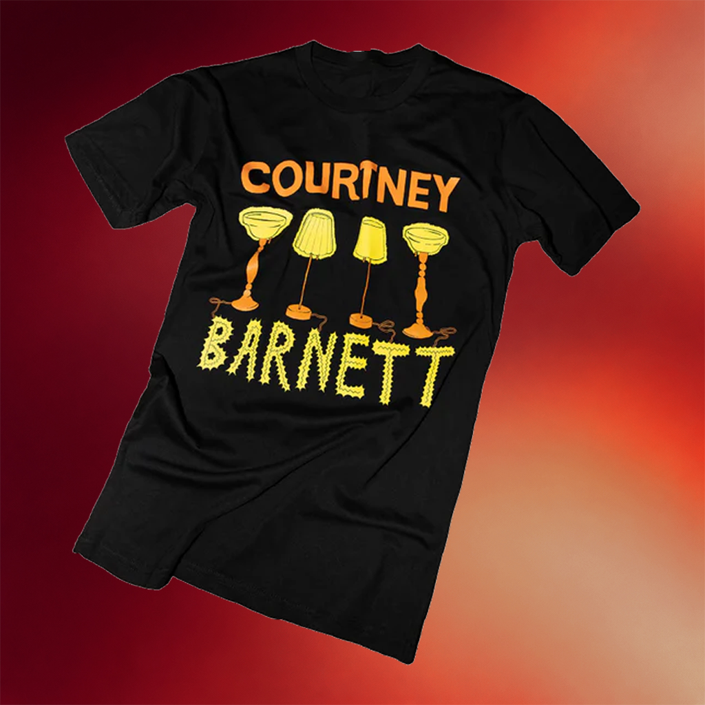 Courtney Barnett Merch 2026 Lamp T-Shirt Black Courtney Barnett Shirt Gifts For Music Fans