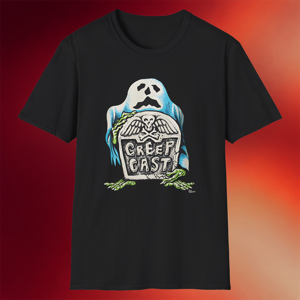 CreepCast Merch 2026 Tombstone T-Shirt CreepCast Shirts Gifts For Horror Lovers