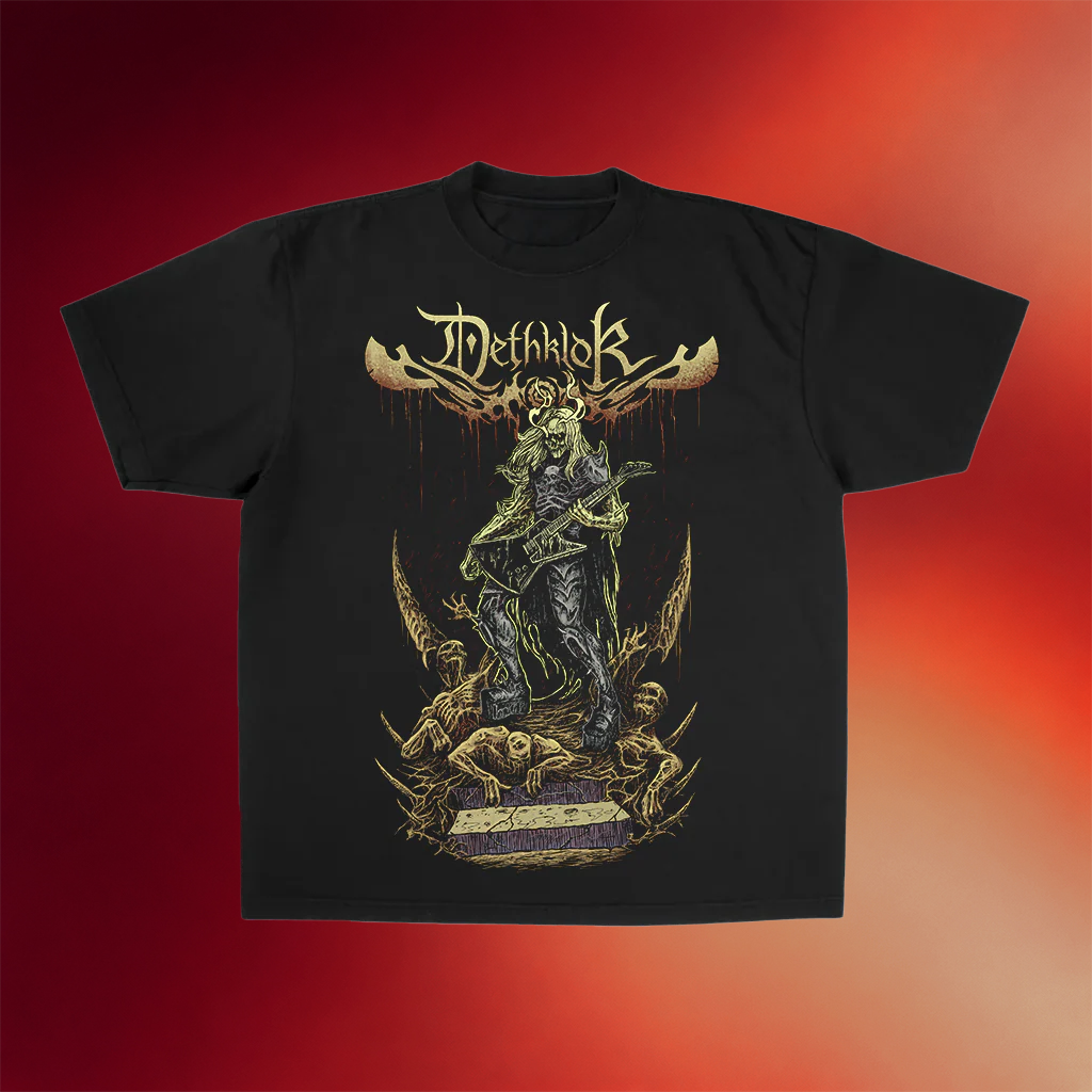 Dethklok Merch 2026 Skwisgaar Throne T-Shirt Gifts For Band Lovers