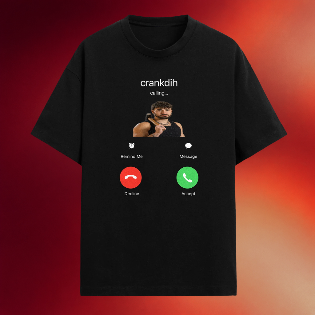 Crankdat Merch 2026 Crankdih Calling T-Shirt Black Gifts Ideas For DJ Lovers