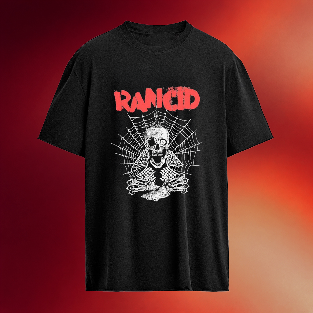 Rancid Spiderweb T-Shirt Rancid Merch Gifts For Rock Band Fans
