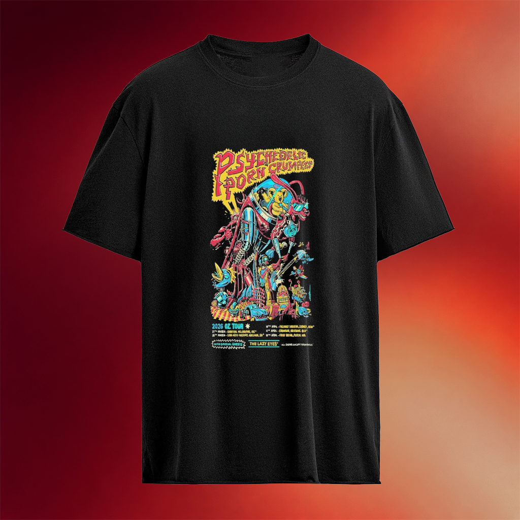 Psychedelic Porn Crumpets OZ Tour 2026 T-Shirt Fan Merch Best Gifts For Dad