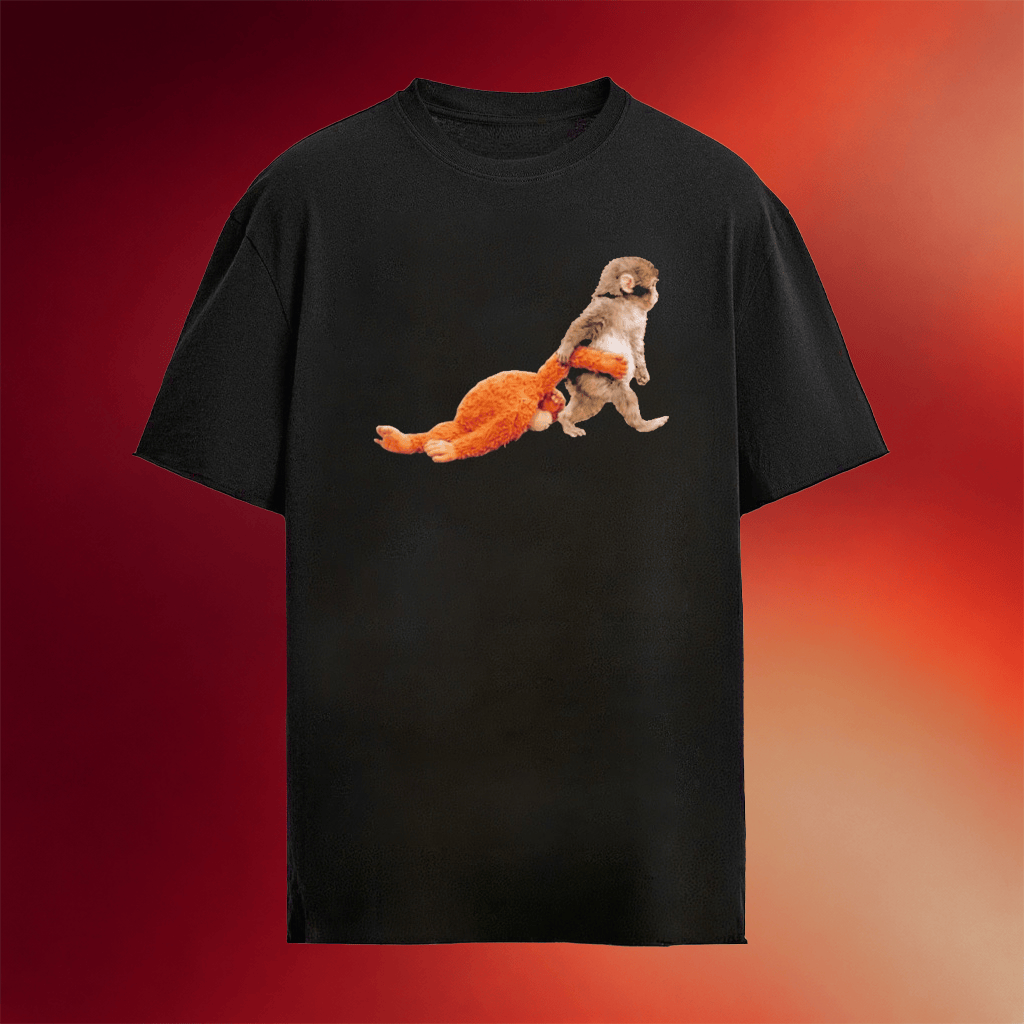 Punch Baby Monkey Shirt Lonely Monkey T-Shirt Gifts For Animal Lovers