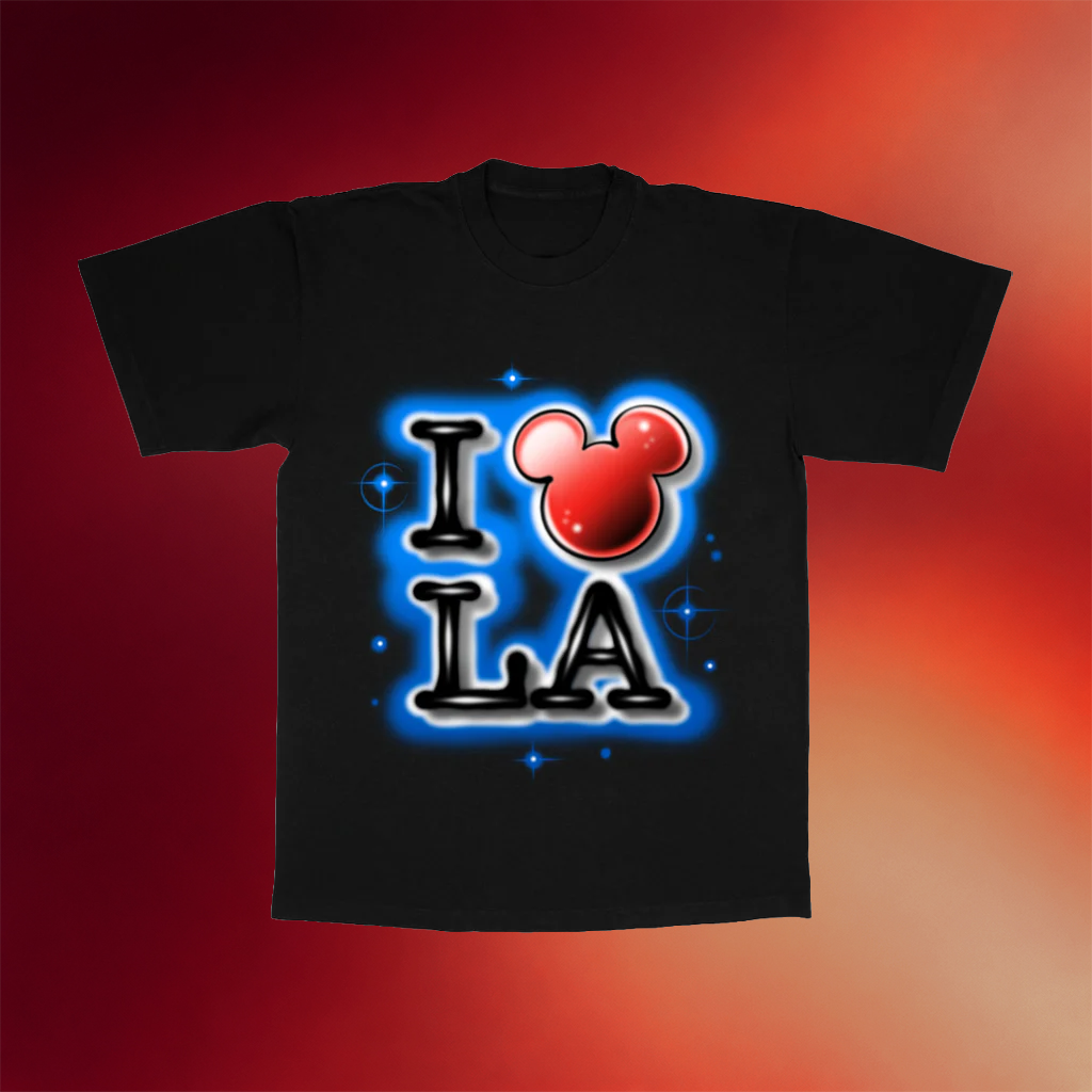 Rope Drop Threads Merch 2026 I Love LA Graphic T-Shirt Black Unique Gifts For Friends