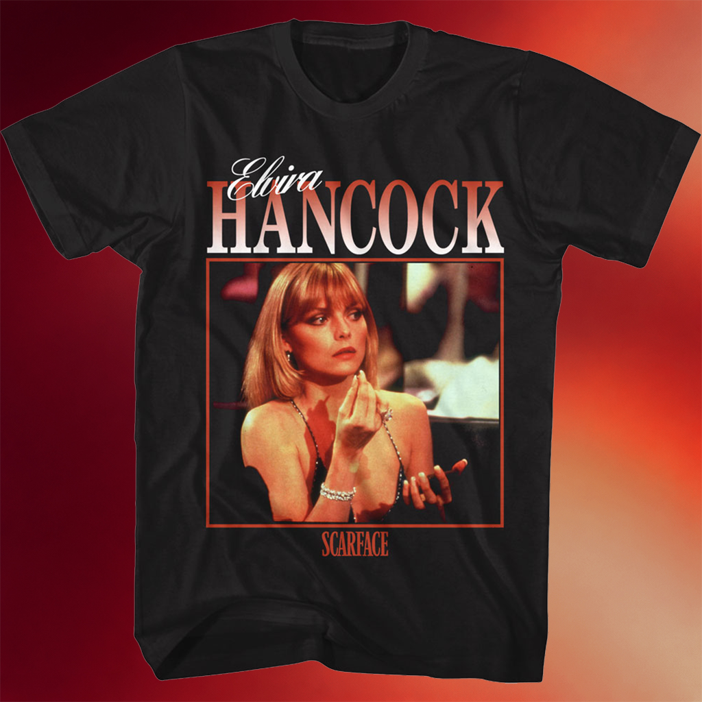 Scarface Merch Elvira Hancock Photo Scarface T-Shirt Best Father_s Day Special Gifts